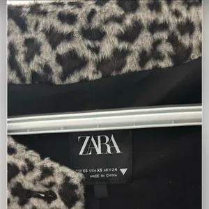 Zara Black and Gray Animal Print Jacket thumbnail 4