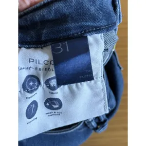 Anthropologie Pilcro The Skipper Jeans Womens 31 Dark Blue High Rise Wide Leg thumbnail 9