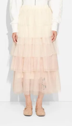 Adult nwt Wicked Tulle Graphic Skirt - Blush thumbnail 1