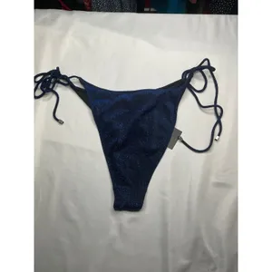 Sparkly Blue Tie Side‎ Bikini Bottoms Swimsuit New Beachwear thumbnail 4