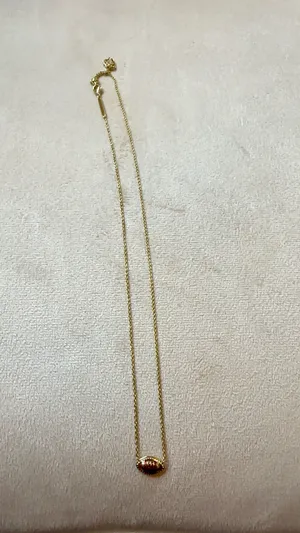Kendra Scott Football Necklace Gold Pendant thumbnail 4