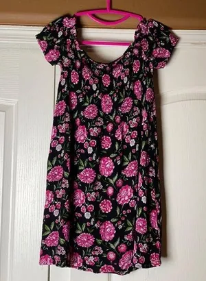 Floral Smocked Off The Shoulder Dress thumbnail 1