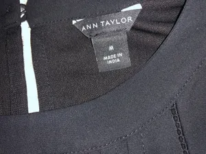 Ann Taylor Black Ruffle Pleat Shell Medium thumbnail 4