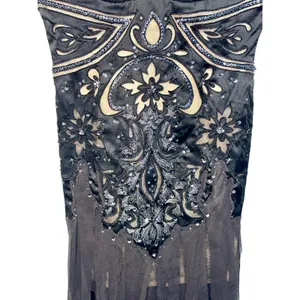 NWT Mandalay Black Silver Beaded Sequin Short Mini Evening Dress Womens Size 10 thumbnail 4