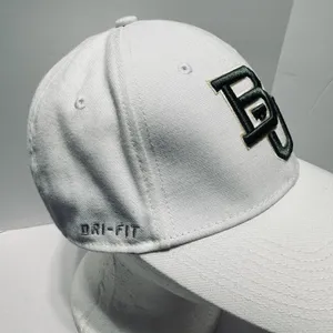 Nike Baylor Bears Fitted Baseball‎ Cap Hat White Green BU Logo Legacy 91 thumbnail 2