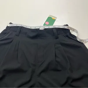 Halara Women’s Size Medium Tall Black Wide-Leg Cropped Pants Pull-on Pockets NEW thumbnail 5