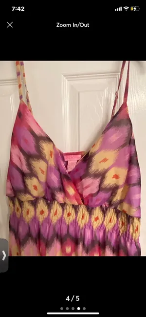 Pink maxi Summer dress Size XL thumbnail 3