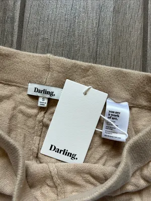Darling Neutral Cream Wide-Leg Knit Pants thumbnail 2