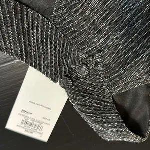 Nine West Mock Neck Swing Mini Dress Mineral Black‎ Silver Lurex XS WW23Y053RS1 thumbnail 9