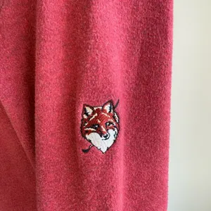 PETER MILLAR RED ZIP UP FLEECE SWEATER FOX PATCH SIZE MEDIUM thumbnail 5