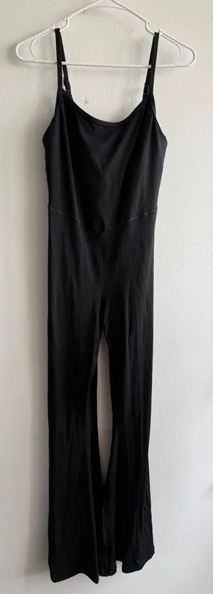 OFFLINE by Aerie Real Me Xtra‎ Flare Bodysuit Black Size Medium Jumpsuit Yoga thumbnail 1