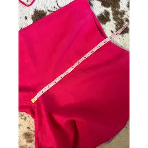 REFORMATION Hot Pink Linen‎ Scalloped Matching Set Liam Pants Overland top Sz 4 thumbnail 12