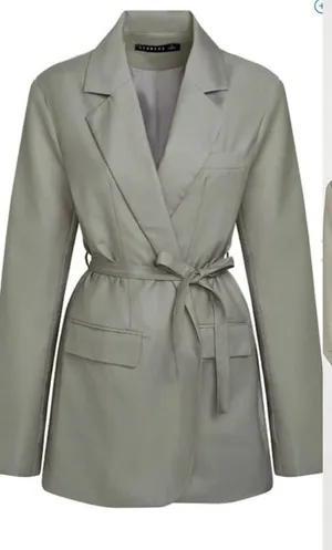 Lioness‎ Shopbop Olympia blazer green dress minimalist size small chic preppy thumbnail 1