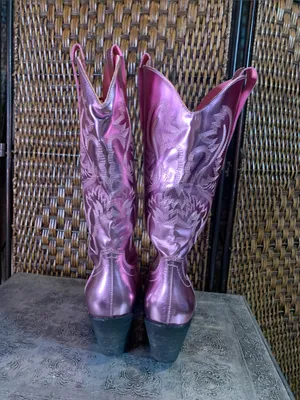 Metallic Pink Rock n Roll Cowgirl Boots Size 8 thumbnail 3