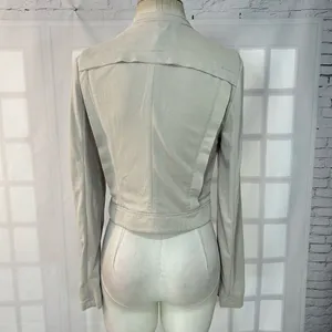 🔥🔥 5/$25 sale 🔥🔥 BCBGMAXAZRIA Kevin double zip jacket in vintage light stone thumbnail 6