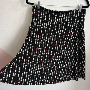 Vintage Y2K Low Rise Black‎ Polka Dot Midi Skirt 90's 00's Fairycore Large thumbnail 3