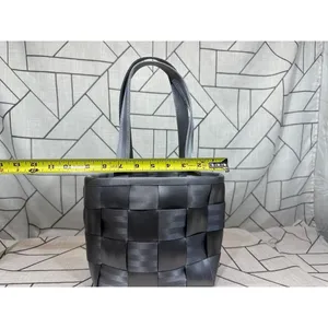 Harvey's Seatbelt Woven Tote Purse Durable Top Handle Gray Womens READ‎ thumbnail 9