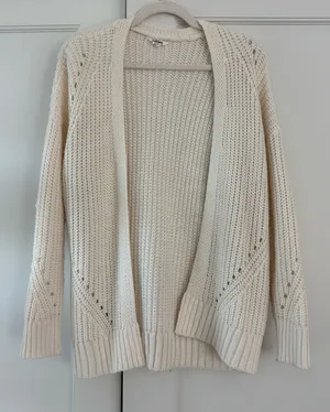 Garage Cream Knit Cardigan thumbnail 1
