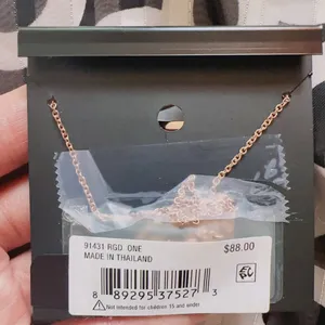 Coach RoseGold Pave Signature Bar Necklace 91431 NWT thumbnail 4