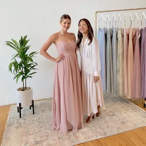 Jenny Yoo Convertible Bridesmaid Dress Mira Whipped Apricot Luxe‎ Chiffon Size 8 thumbnail 17