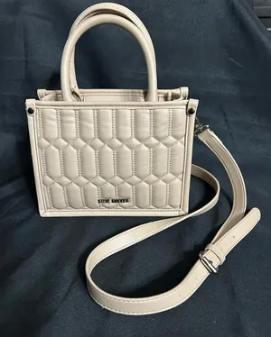 Steve Madden Quilted Mini Tote BNIKO Crossbody Purse Beige thumbnail 1