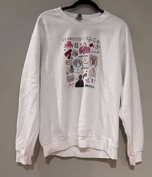 Taylor Swift Eras White Crewneck Sweatshirt thumbnail 1