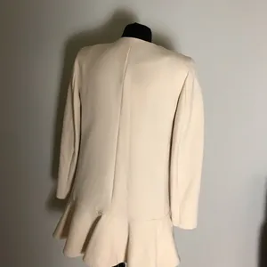 Zara Cream Double-Breasted Women's Coat thumbnail 5