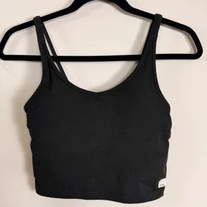 Vuori Elevate Crop Tank Black Heather Double Strap Racerback VW1005 Womens XS thumbnail 3