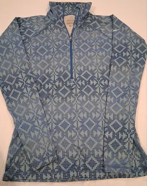Nike Blue Patterned Long-Sleeve Top thumbnail 1