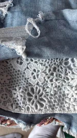 American Eagle Hi Rise Shortie Jean Shorts thumbnail 3