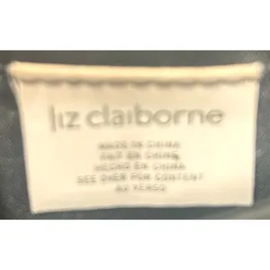 Liz Claiborne Women's‎ Black Tri Fold Wallet Monogram Fabric Pattern thumbnail 7