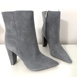 Vince Camuto Membidi Blue Gray Suede Mid Boots 5.5 thumbnail 3