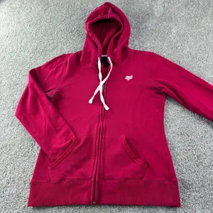 Fox Racing Full Zip Hoodie Womens M Pink Embroidered Logo Moto Skater Sweatshirt thumbnail 5