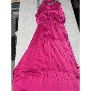 Sam Edelman Womens Pink Satin Tiered Halter Neck Maxi Dress Size 4‎ Boho Chic thumbnail 5