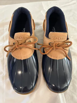 SPERRY Saltwater™ 1 Eye Duck Shoe Duck Boots, Flat Heel, Blue, Size 10, NWOT thumbnail 3