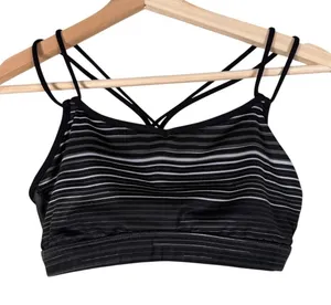 Lululemon Make a Move‎ Strappy Sports Bra Size 6 Twisted Dune Silver Fox/Black thumbnail 1