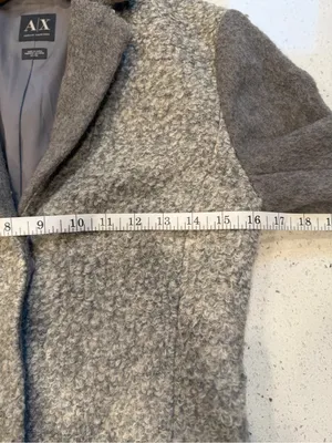 Armani Exchange Two-Tone Gray Wool-Blend Coat thumbnail 6
