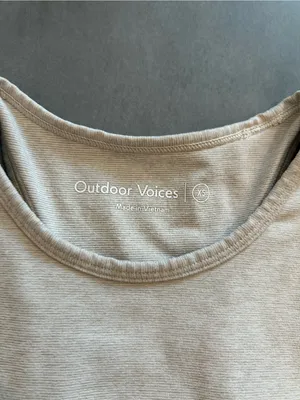 Outdoor Voices Athena Crop Top | Oatmeal thumbnail 4