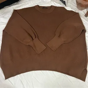LILLUSORY Brown Oversized Batwing Sweater Size undefined thumbnail 6