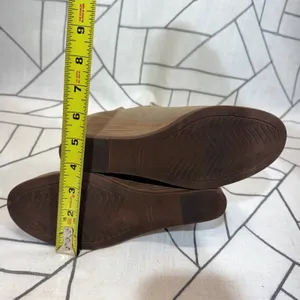 TOMS Kelsey Wedge Booties 6.5‎ Taupe Suede V-Cut Ankle Boots 10016174 thumbnail 10