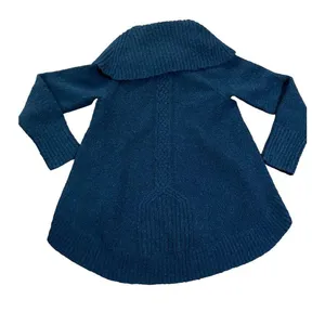 Anthropologie Angel‎ Of The North Cowl Neck teal Sweater size small thumbnail 2
