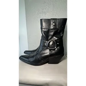 Harley Davidson Women's Black Leather Fashion Boots Brash‎ D84378 Size 7 thumbnail 4