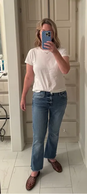 Frame Denim Le High Flare Mid-Blue Jeans thumbnail 1