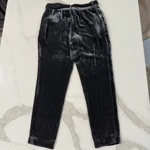 Anthropologie Elevenses Velvet Ribbon TieFront Trouser Pants Womens Size 2 Gray thumbnail 9