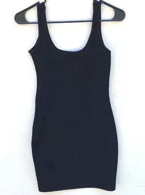 NWOT Princess Polly Womens Size small/XS black ribbed Gracie mini dress thumbnail 4