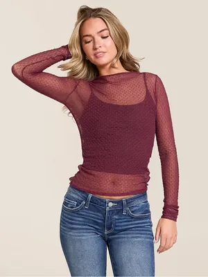 FREE PEOPLE Minding My Business Top - Precious Wine thumbnail 4