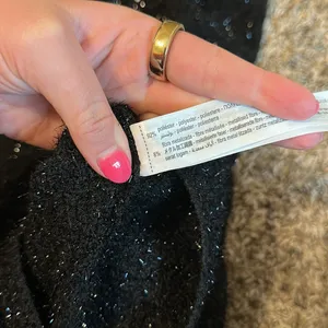 NWT Zara Thread Dress Black Medium Sparkle thumbnail 7