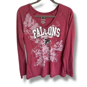 National Football League Team Apparel 5/$65 Atlanta‎ Falcons Women's Long Sleeve V-Neck Tee - XL thumbnail 2