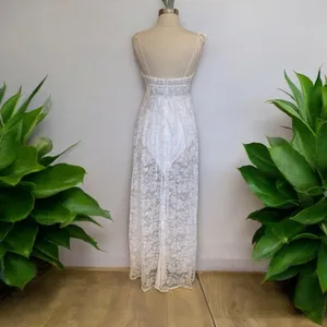 For Love & Lemons Lorena Lace Bodysuit Maxi Dress Bridal Coquette Size Small NWT thumbnail 7