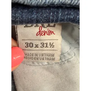 BKE Payton Straight Leg Jeans Womens 30R Medium Dark Wash Thick Stitch Buckle thumbnail 6
